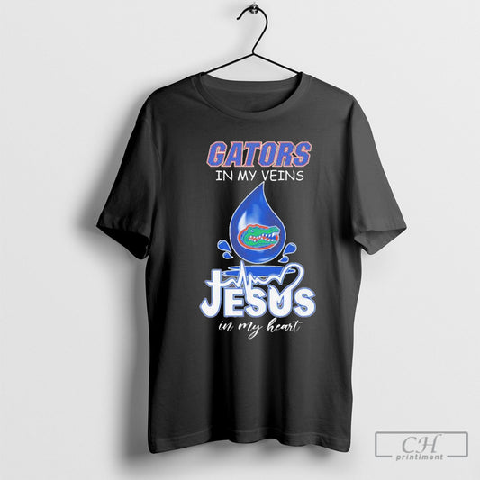 Abc Official Florida Gators In My Veins Jesus In My Heart T Shirt Sweatshirt