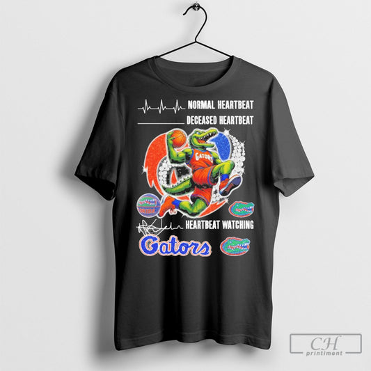 Abc Official Normal Heartbeat Deceased Heartbeat Heartbeat Watching Florida Gators Mascot Diamond T Shirt Sweatshirt