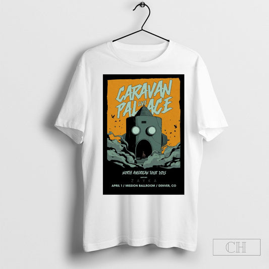 Caravan Palace Live Denver Co April 1 North American Tour 2025 Mission Ballroom T Shirt Sweatshirt Tee Shirt
