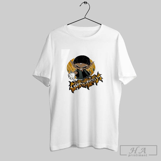 Cleric Beast Anime Dark Elf Thumbs Down Flame Background Graphic Shirt