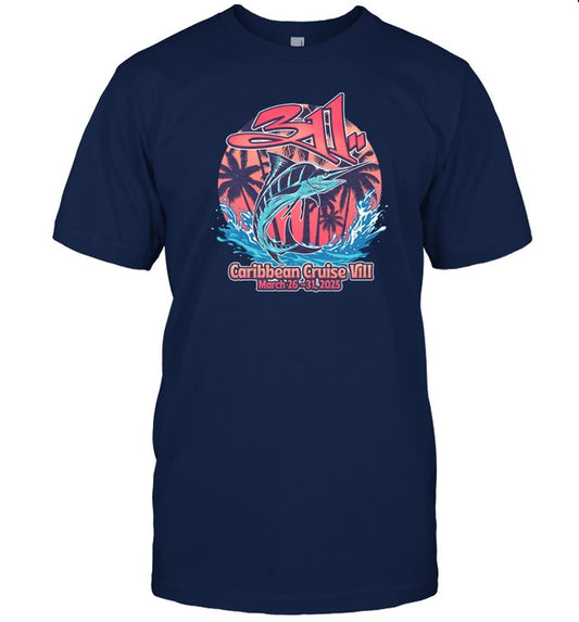 311 Caribbean Cruise 2025 Marlin T-Shirt