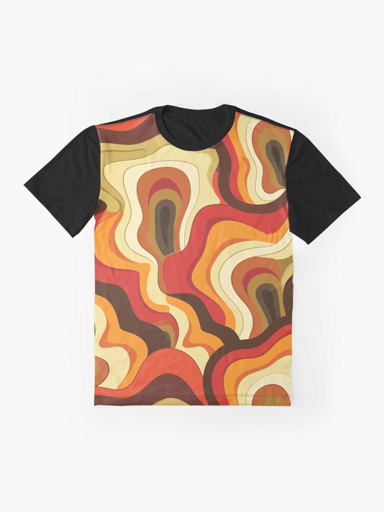 70s Groovy Mushroom Pattern Collection Graphic T-Shirt