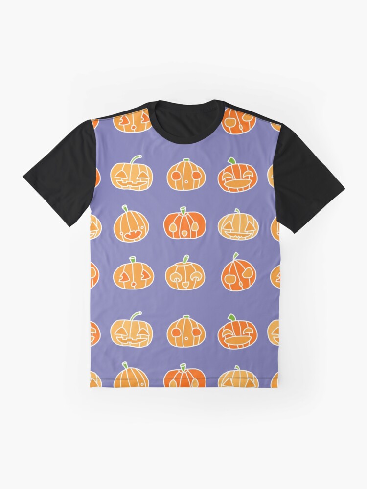 9 orange pumpkins just hanging out on Hallowe'en- up to no good | babyRAGE Item #I0021D Graphic T-Shirt