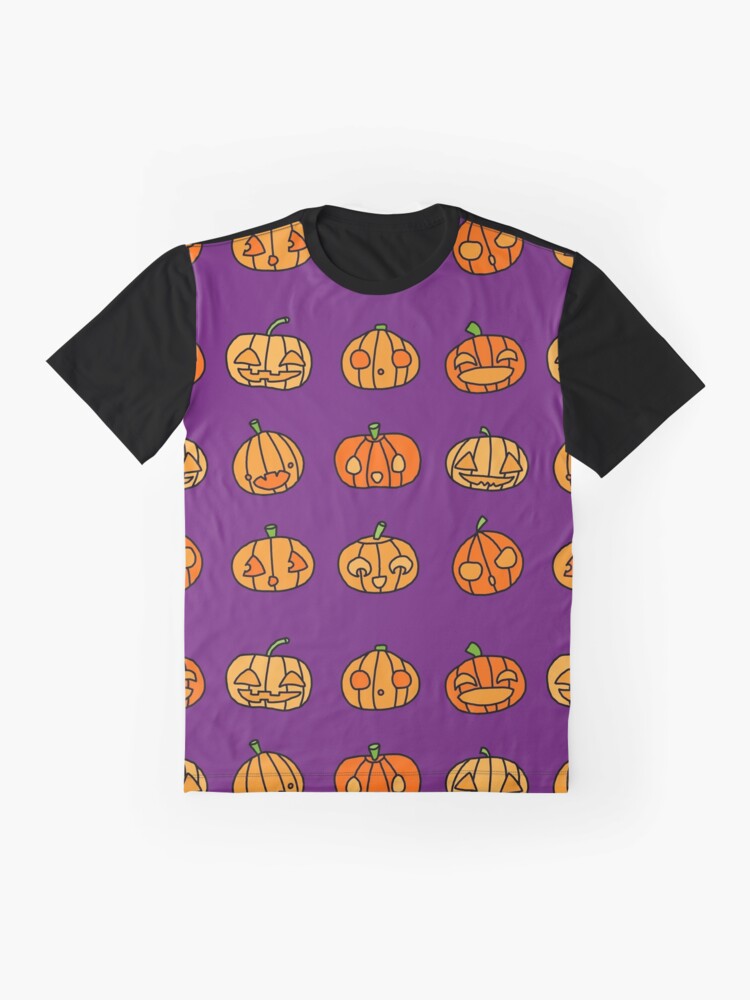 9 orange pumpkins just hanging out on Hallowe'en- up to no good | babyRAGE Item #I0021H Graphic T-Shirt