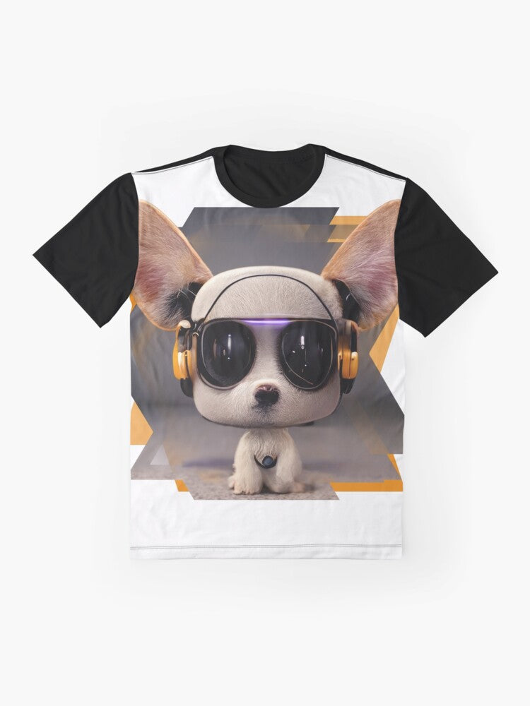 3D Urban Street Puppy Dog (Sunglasses & Headphones) Graphic T-Shirt