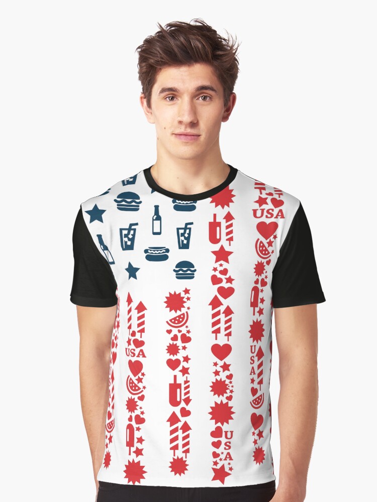 4th july outfit, celebration ,US Flag, US flag design Graphic T-Shirt