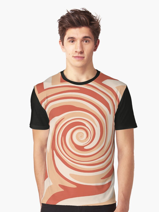 70s Retro Swirl Color Abstract Graphic T-Shirt