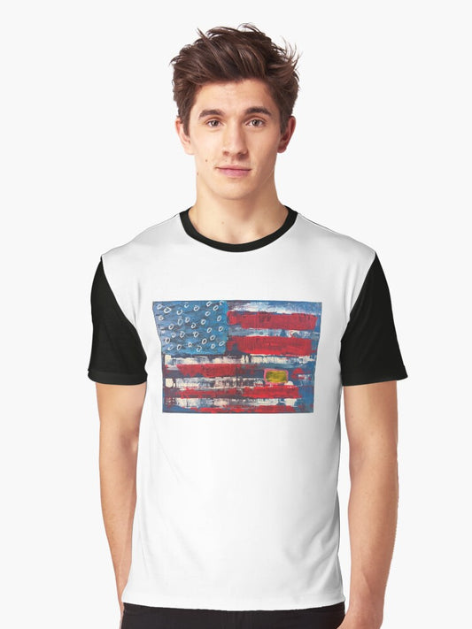 Abstract american flag patriotic Graphic T-Shirt