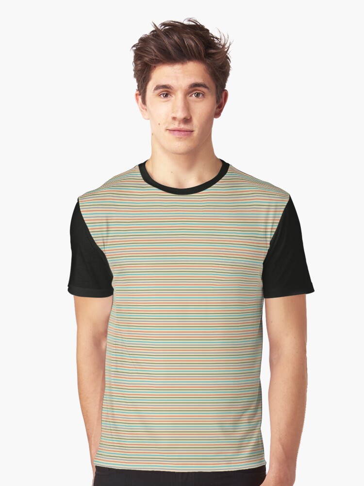 60s Line Pattern Graphic T-Shirt