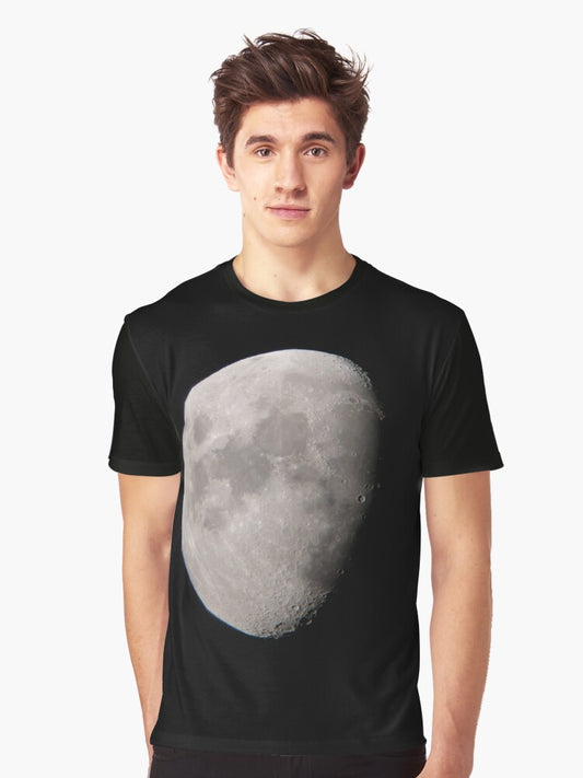 4K Dark Side of the Moon Original // Picture of the Moon and its Craters with a High Definition Camera Graphic T-Shirt
