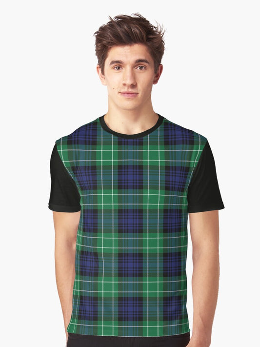 ABERCROMBIE Tartan | Clasic Clan & Family Name Tartan Graphic T-Shirt