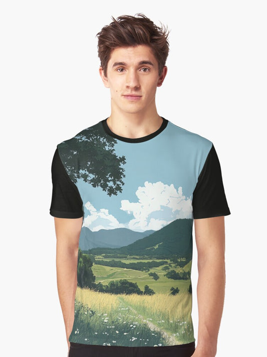 Honduras landscape | Anime style Graphic T-Shirt
