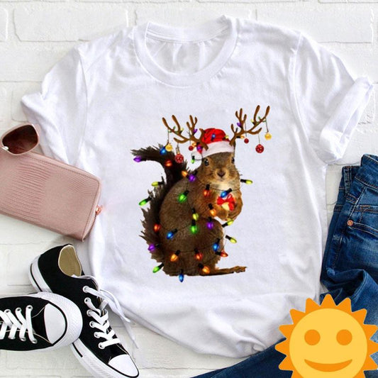Christmas Squirrels Teacher Vintage T-Shirt, Christmas Shirt, Squirrels Gift, Squirrels Gift Shirt, Santa Squirrels Shirt