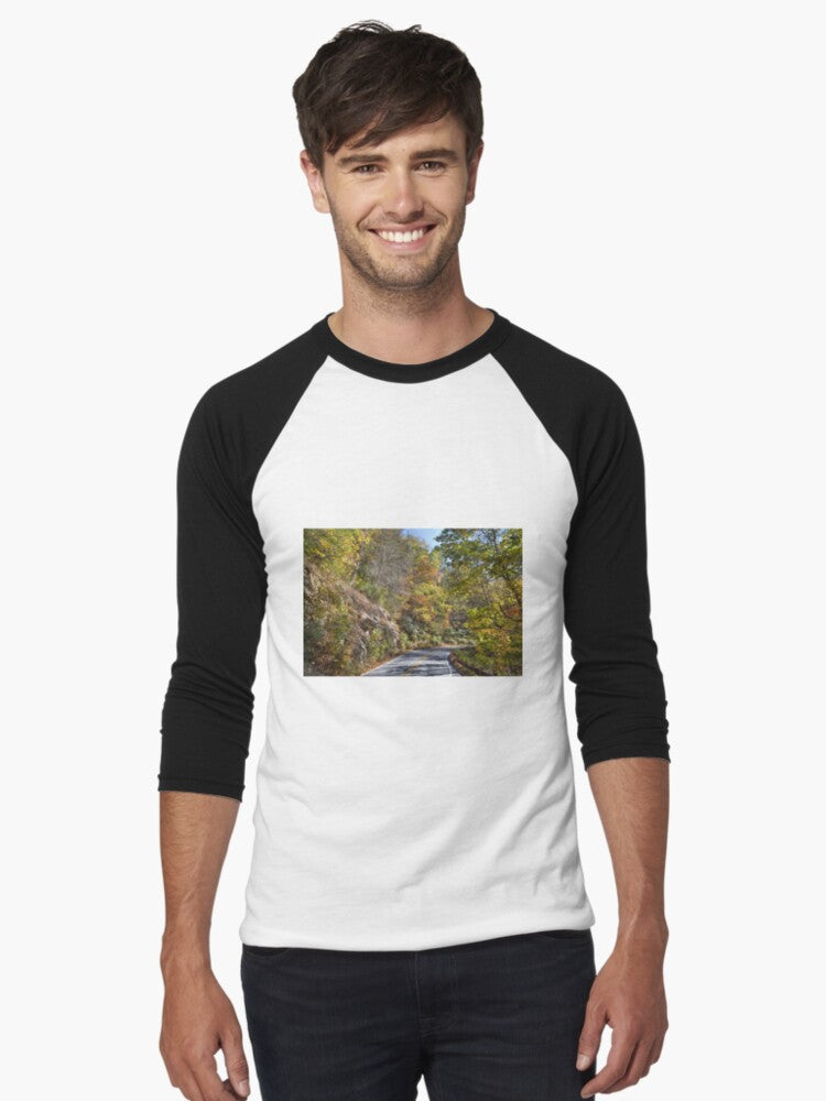 A Scenic Highway Baseball ¾ Sleeve T-Shirt