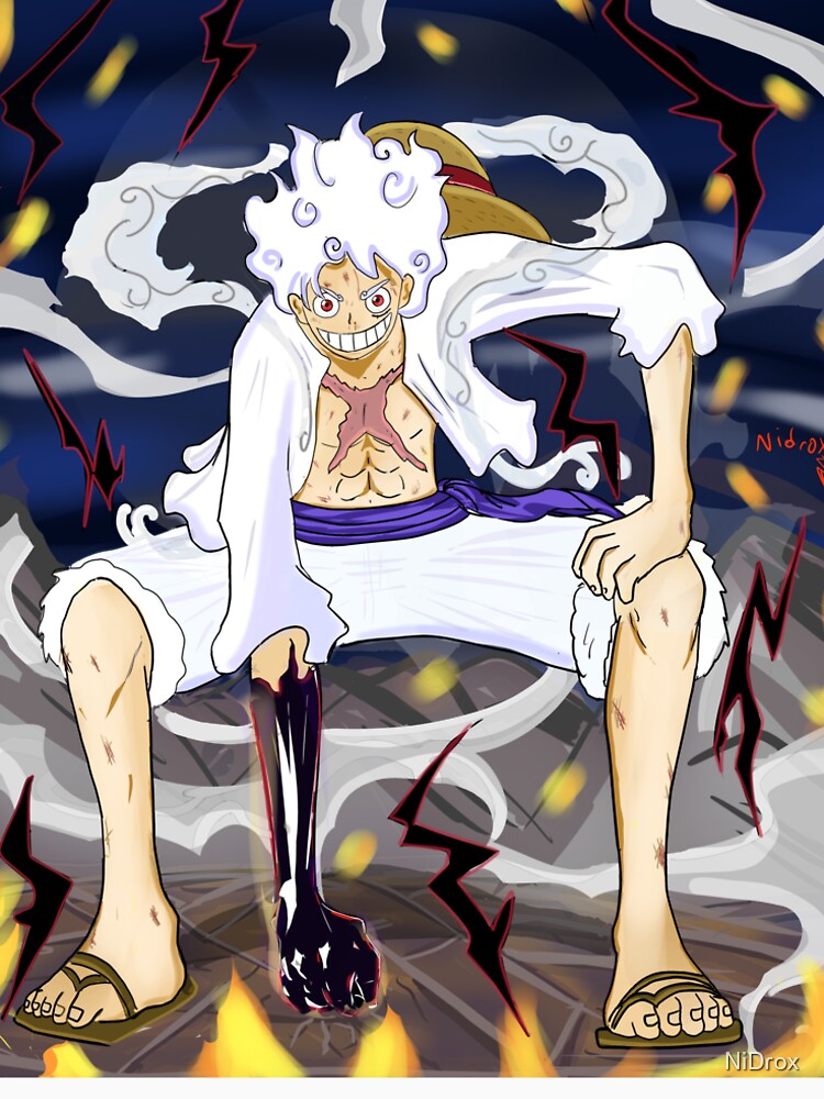 "Luffy Gear 5 at Its Peak – Unleashing Ultimate Power!" Premium T-Shirt