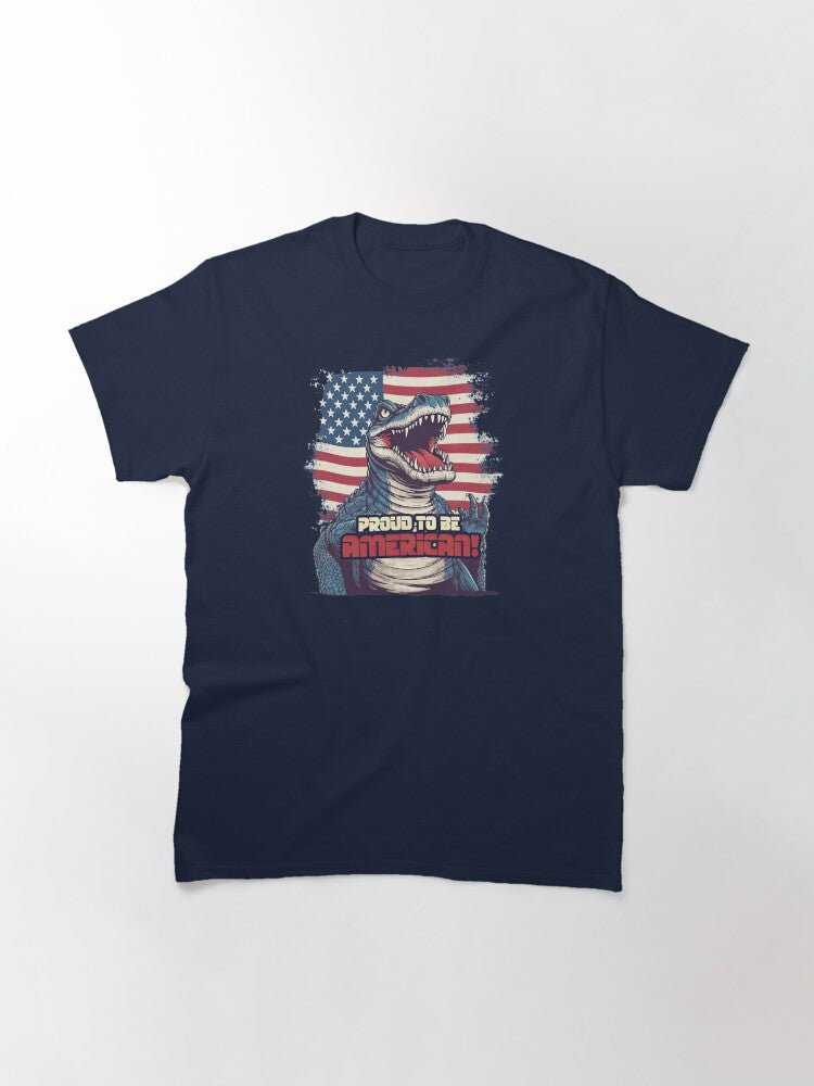 4th of July American Alligator - Proud to be American Classic T-Shirt