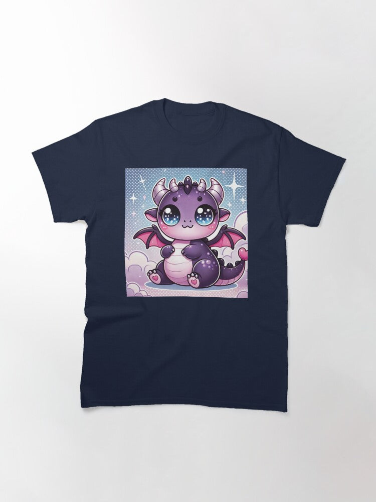 A kawaii-style dragon with big sparkling eyes Classic T-Shirt