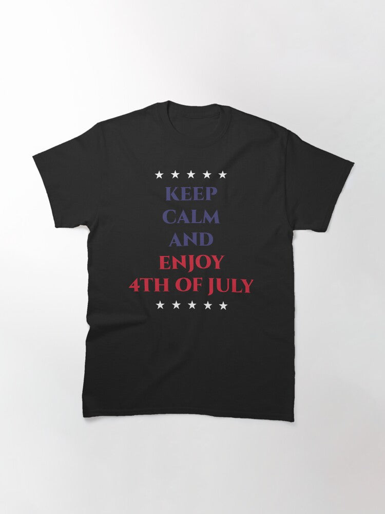4th of July Typography Classic T-Shirt Style001