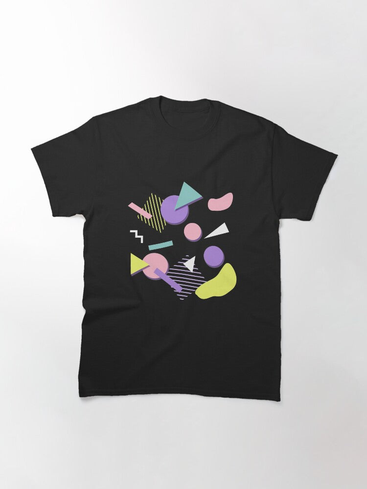 80s Retro Shapes - black Classic T-Shirt