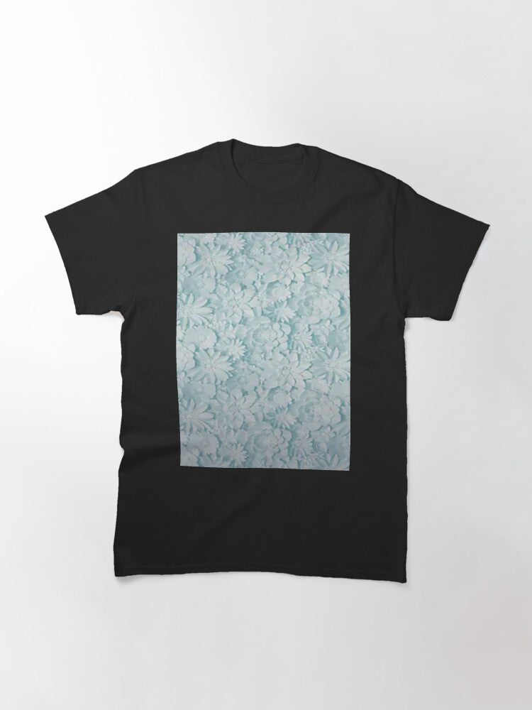 3 Dimensional Teal Floral Classic T-Shirt