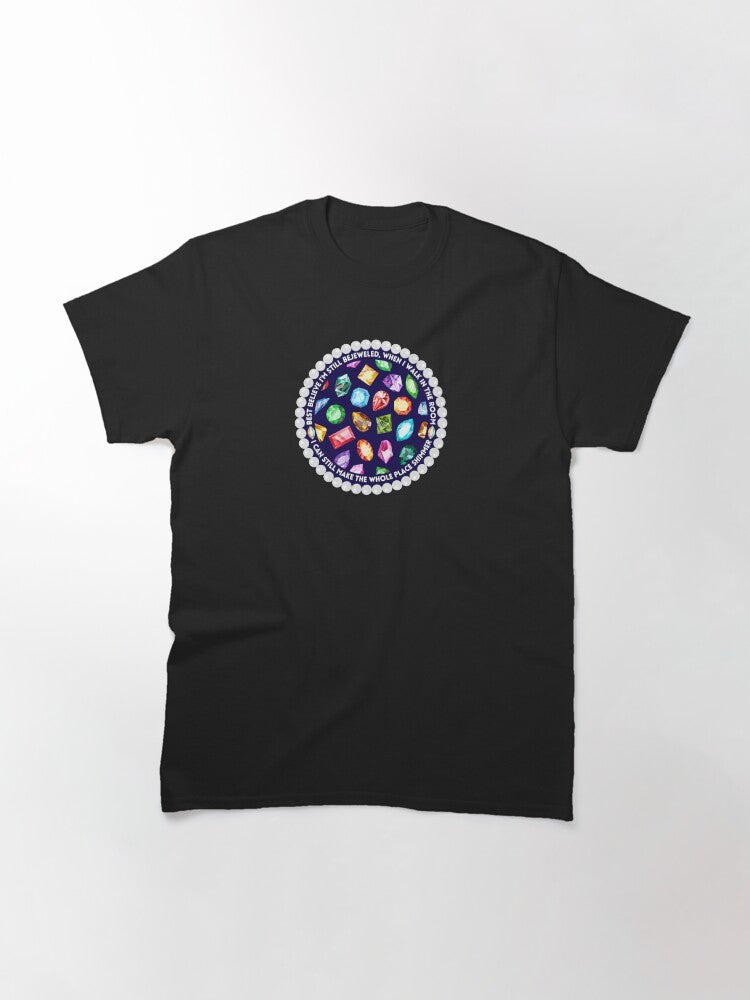 A Fun Bejeweled Gems and Pearls Lyrics Design Classic T-Shirt