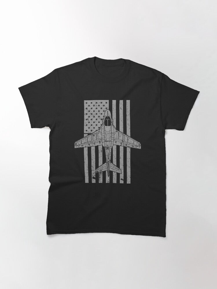 A-6 Intruder Military Jet Airplane Vintage Flag Design Classic T-Shirt