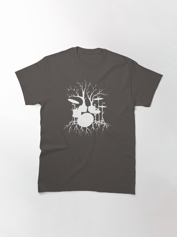 "Live the Beat to the Tempo of Creation" ~ drum tree art , version1 Classic T-Shirt