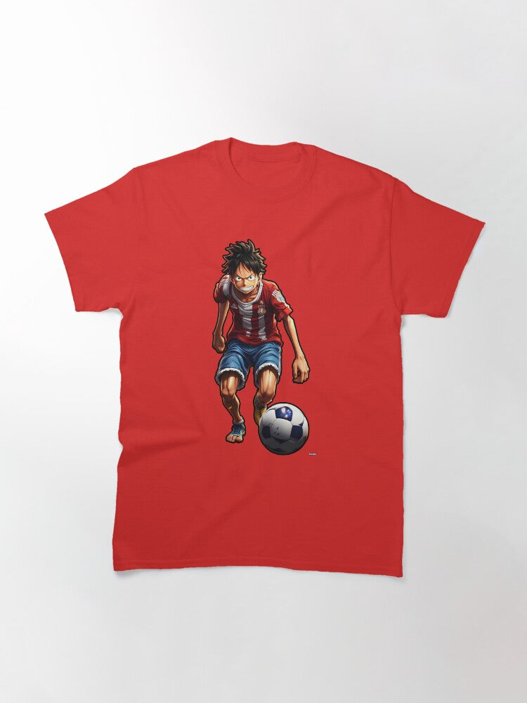 "Straw Hat Striker ⚽️" Luffy Playing Football. Classic T-Shirt