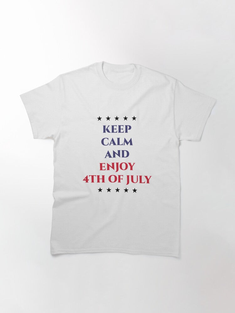 4th of July Typography Classic T-Shirt Style003