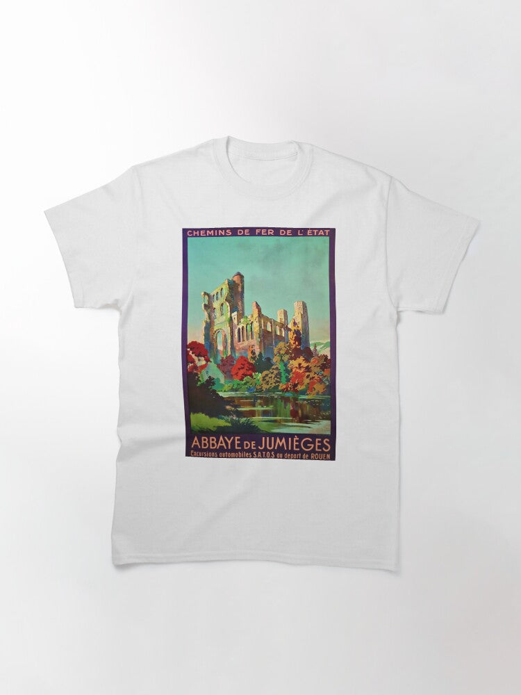 Abbaye de Jumeges vintage travel poster Classic T-Shirt