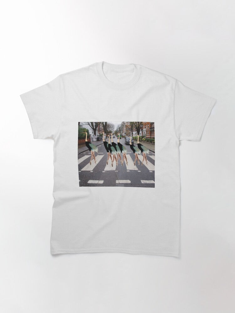 Abbey Road, Ogata Korin Japanese Red Crown Crane, Surreal Art Classic T-Shirt