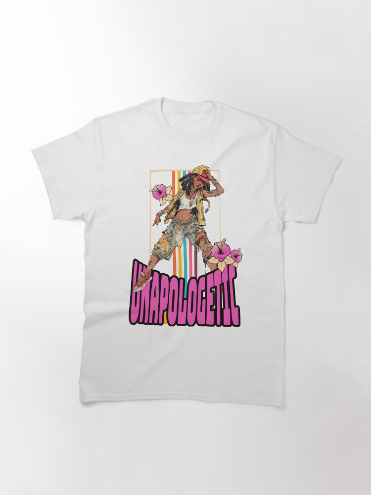 ? UNAPOLOGICAL. ? Street Bold Meets Floral Energy? Classic T-Shirt