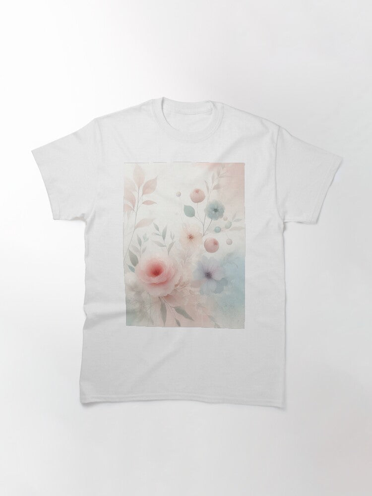A gentle seamless background in pastel tones with light effects, soft textures, and delicate geometric patterns Classic T-Shirt