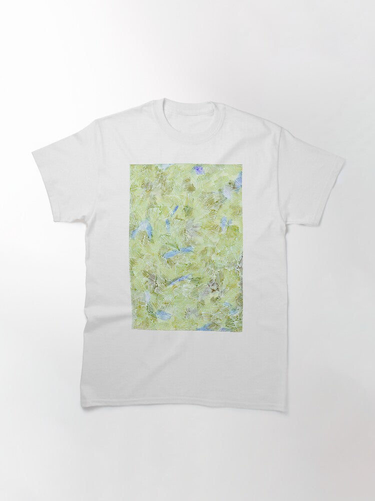 Abstract 4, Lime watercolor pattern Classic T-Shirt