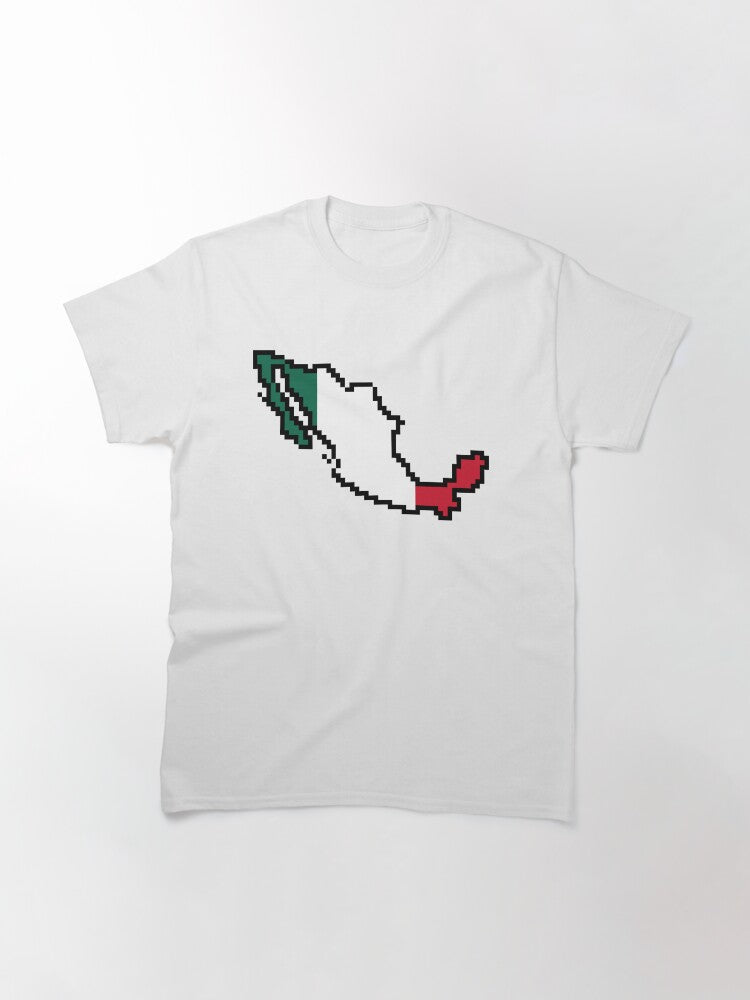 8-bits Mexico Map Flag Classic T-Shirt