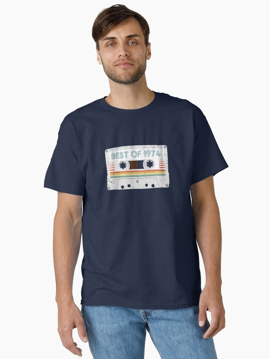 50th Birthday Best of 1975 Cassette Tape Vintage for Gift Classic T-Shirt