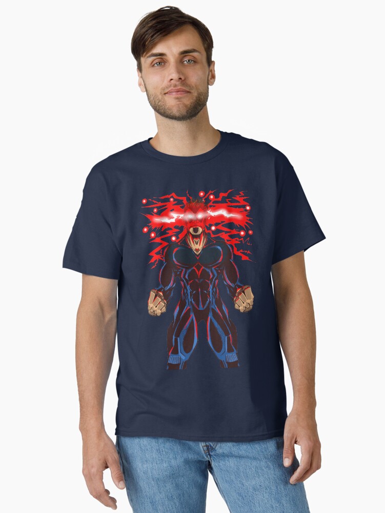 A muscular character with laser eyes, projecting Energy Classic T-Shirt