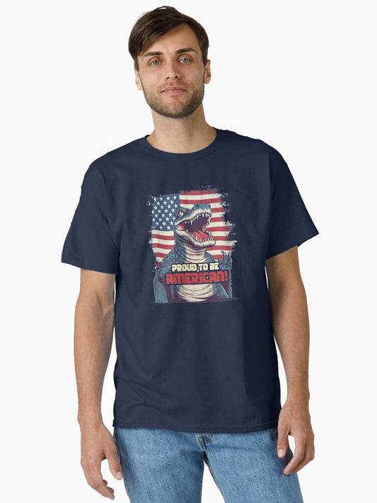4th of July American Alligator - Proud to be American Classic T-Shirt