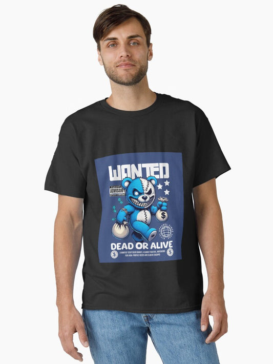 "Wanted: Dead or Alive" Streetwear Graphic Tee Classic T-Shirt
