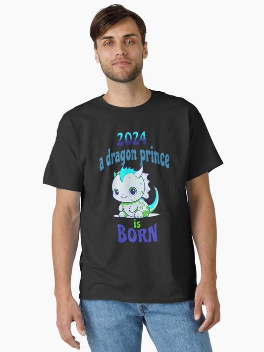 2024 Chinese New Year of the Dragon, A Dragon Prince is Born Classic T-Shirt