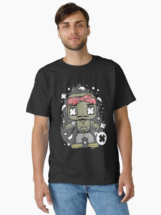 2pac pop culture cartoon superhero lover gift Classic T-Shirt Style001