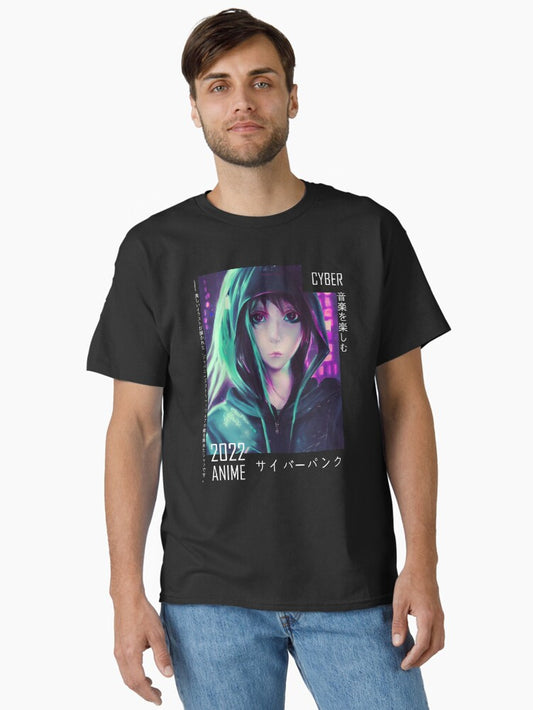 Anime Inspired Cyber Punk Graphic Tee Classic T-Shirt Style020