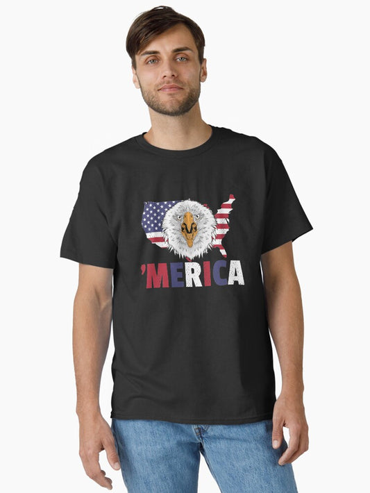 4th of July Independence Day American Bald Eagle Classic T-Shirt