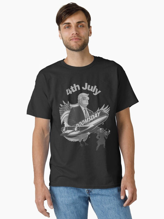 4th July Doomsday – Patriotic Chaos & Political Satire Classic T-Shirt