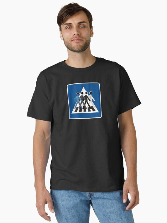 Abbey Road Beatles - Pedestrian Crossing Sign Classic T-Shirt