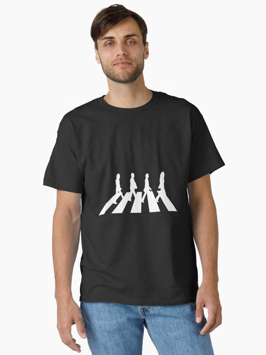 Abbey Road Minimalist White Stencil|Perfect Gift|Beatles Classic T-Shirt