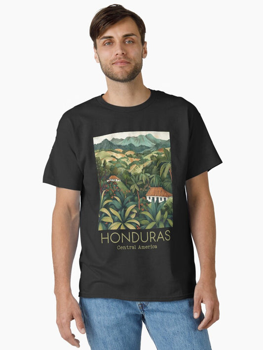 A Vintage Travel Illustration of Honduras - Central America Classic T-Shirt Style001