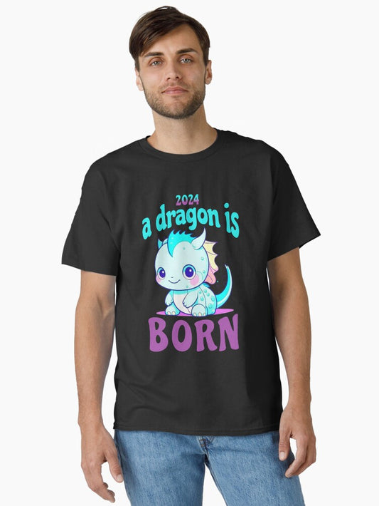2024 Chinese New Year of the Dragon, A Dragon is Born Classic T-Shirt Style001
