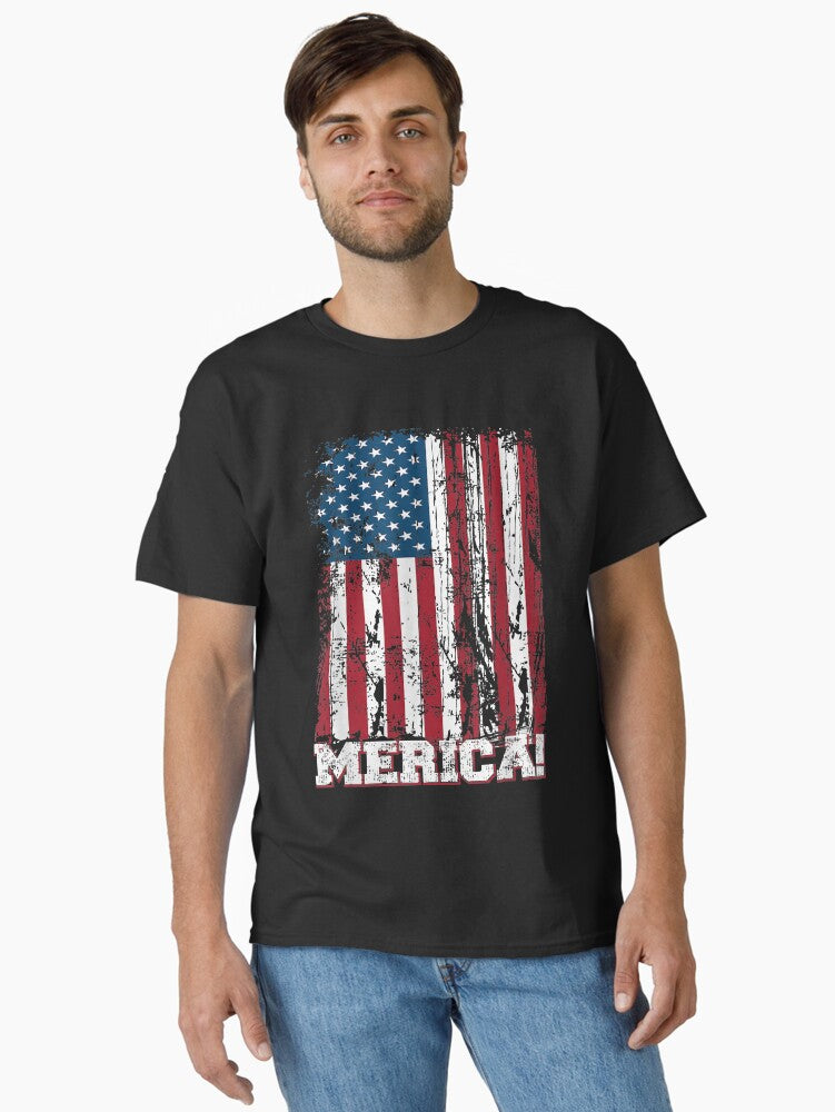 4th of July Independence Day US American Flag Patriotic Classic T-Shirt