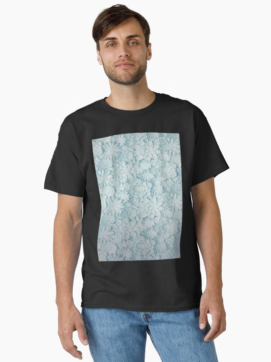 3 Dimensional Teal Floral Classic T-Shirt